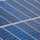 Solar plates for green sun energy in a row