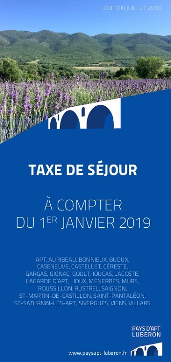 1er Couv. Dépliant Taxe de séjour 2019