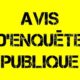 Avis d'enquête publique