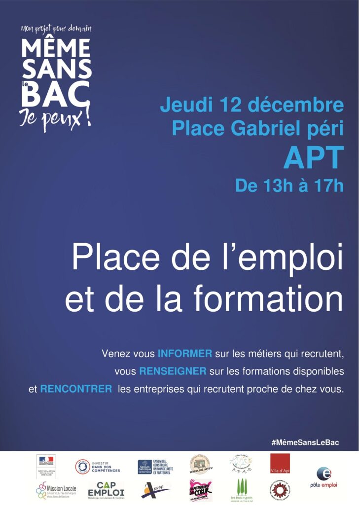 Affiche place de l'emploi Apt
